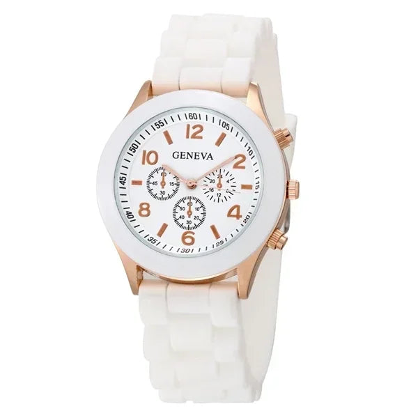 Orologio Donna Quarzo Elegante – Cinturino Silicone Cassa Lega