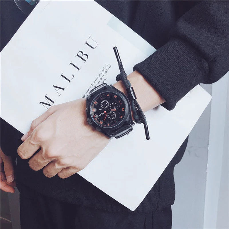 Orologio Uomo Quarzo Similpelle Cassa Lega