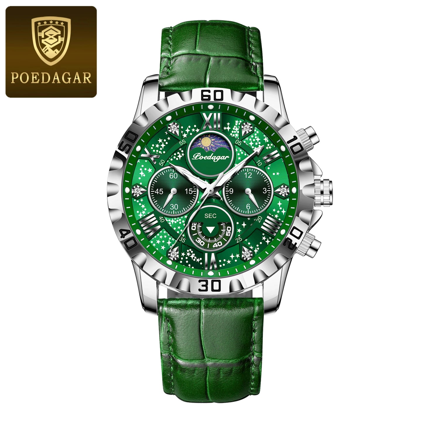 Orologio Uomo Sportivo Quarzo Cronografo Similpelle