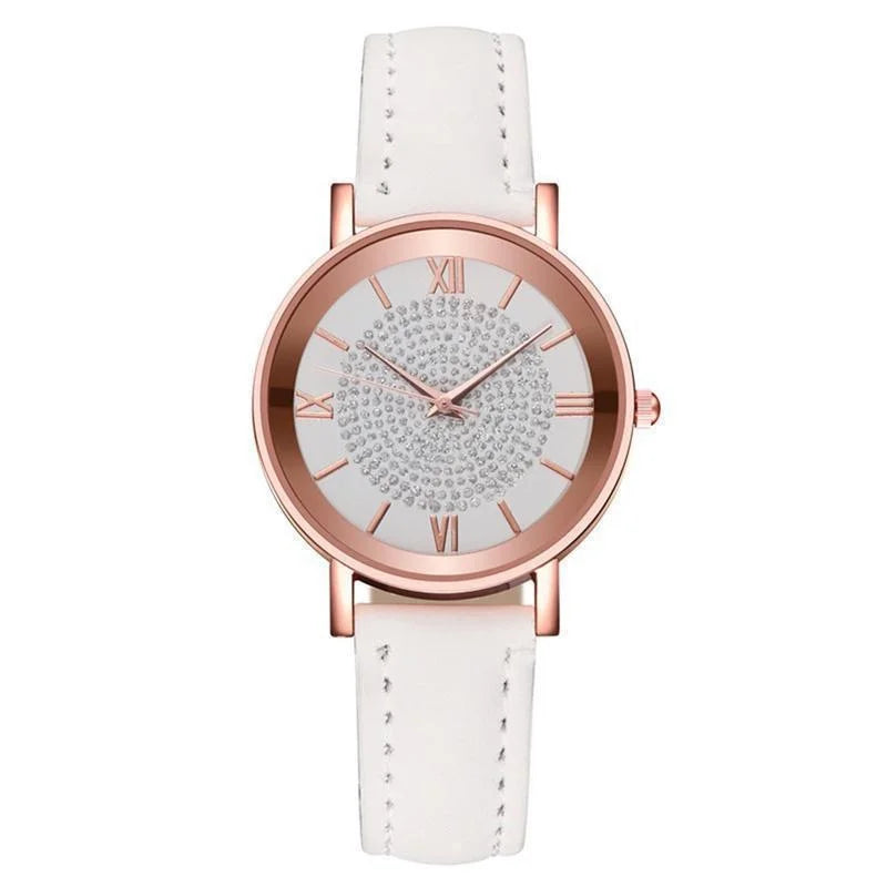 Orologio Donna al Quarzo Moda e Casual con Cinturino in Similpelle Elegante