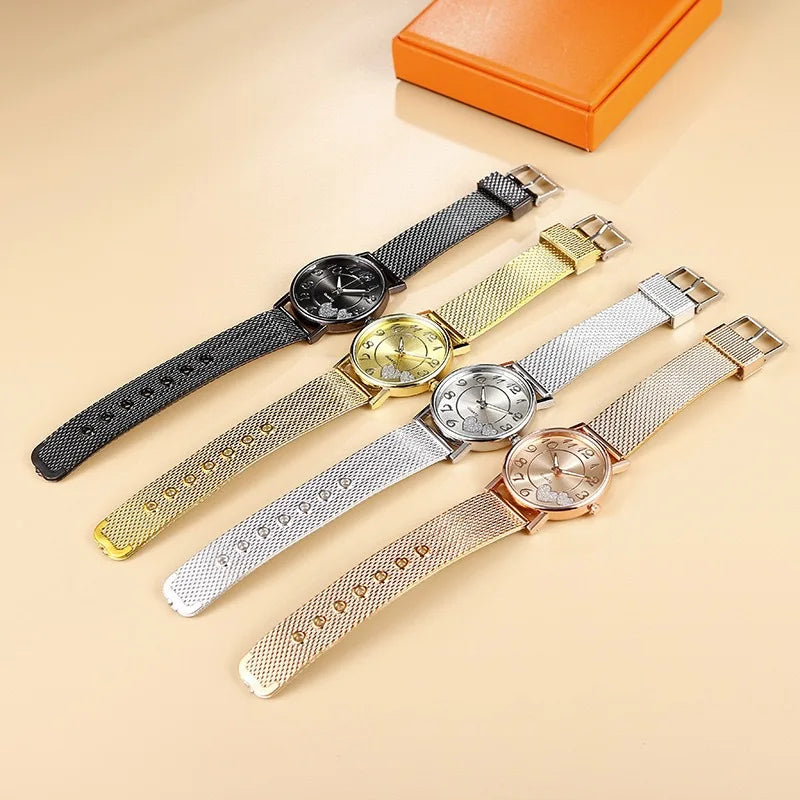 Orologio Donna Quarzo Elegante – Cinturino Silicone Moda Cassa Lega