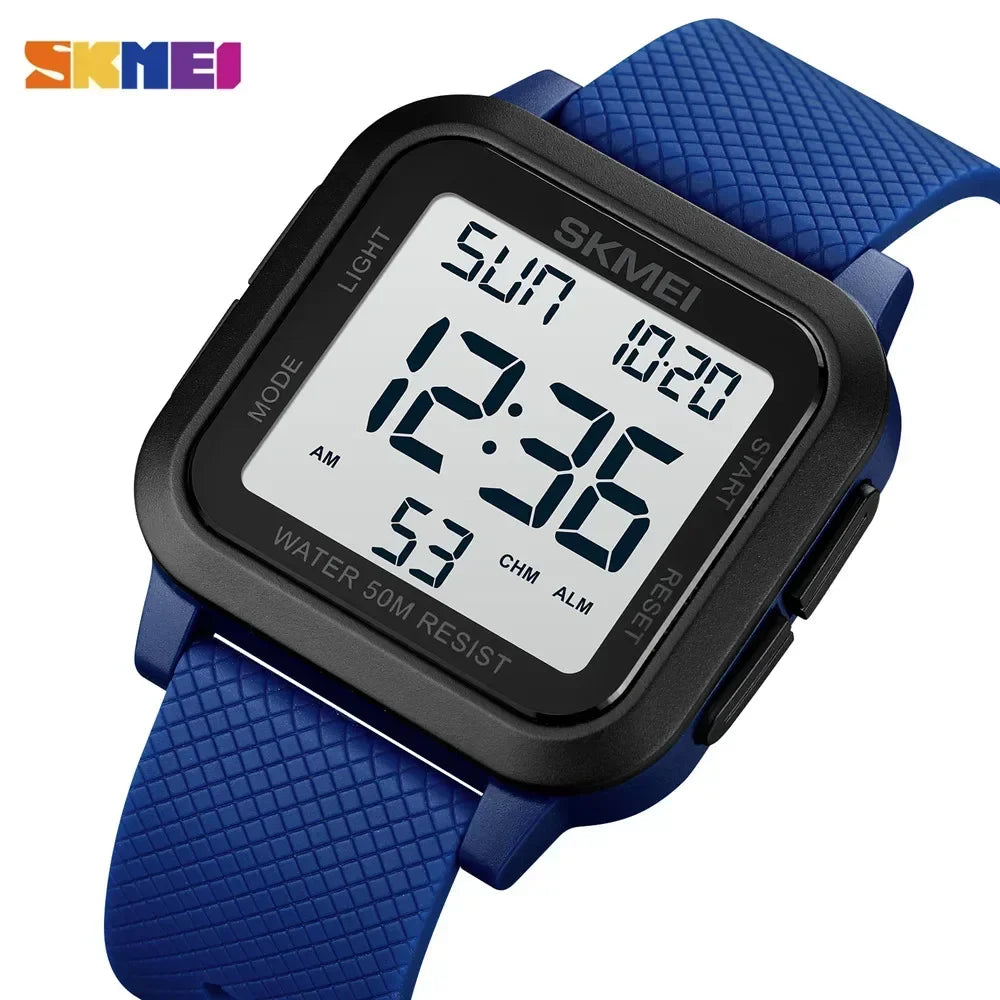Orologio Digitale Uomo LED Sportivo Cronografo Sveglia