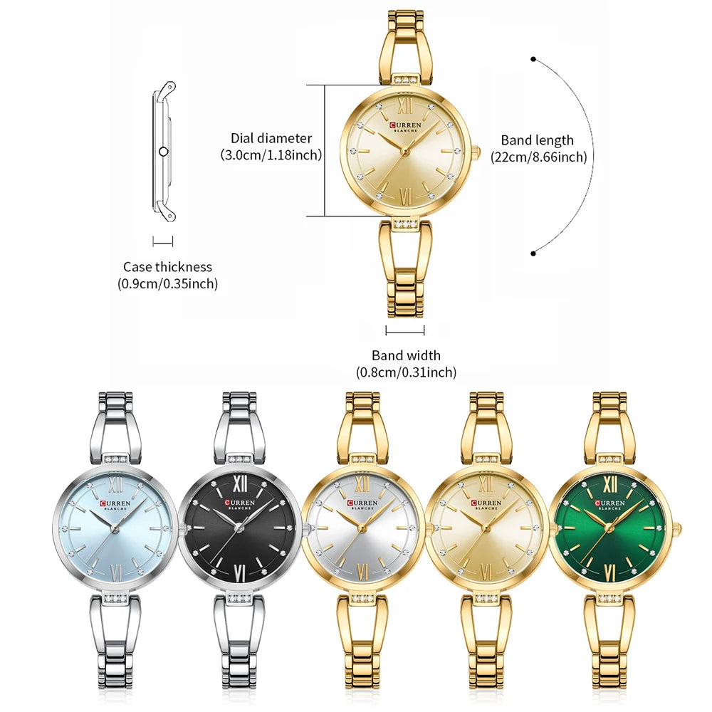 Orologio Donna 30mm Quarzo Elegante Acciaio Moda Casual