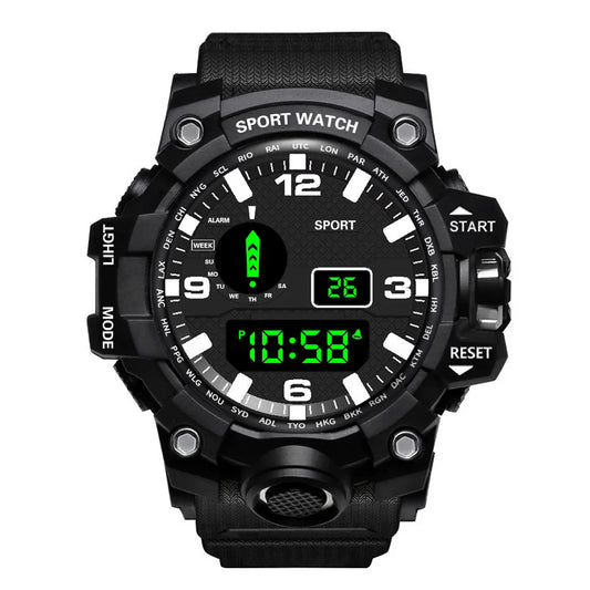 Orologio Uomo Sportivo Digitale LED Multifunzionale in Gomma