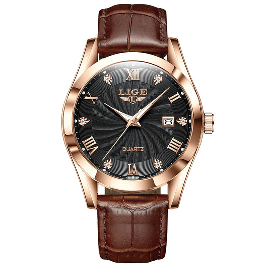 Orologio Uomo Quarzo Similpelle Data 40mm Elegante