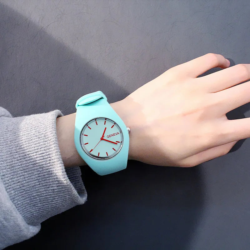 Orologio Donna 38mm Quarzo Moda Cinturino in Silicone