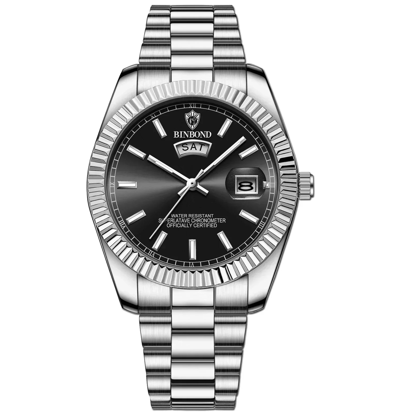 Orologio Uomo al Quarzo, In Acciaio Inox, Quadrante 42mm, Con Data