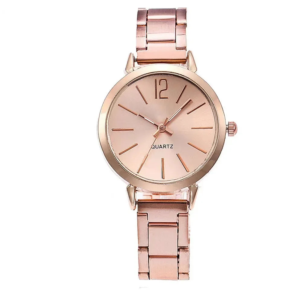 Orologio Donna Elegante Quarzo – Cinturino Acciaio Inossidabile Quadrante 30 mm