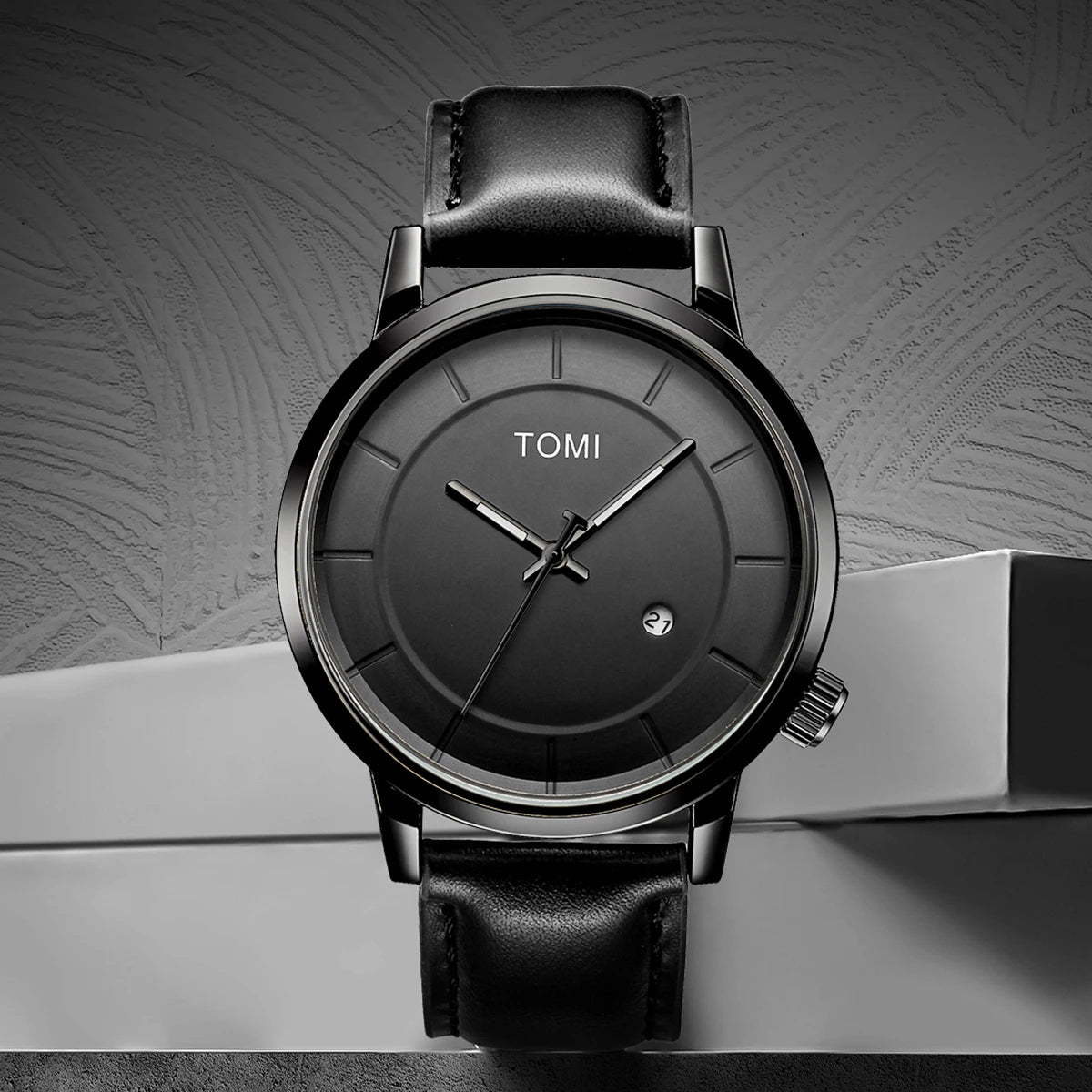 Orologio Uomo Quarzo – Cinturino Similpelle Stile Casual Quadrante 42mm