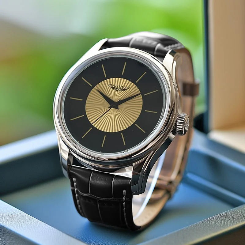 Orologio Uomo Al Quarzo Con Cinturino In Similpelle Elegante Casual Quadrante 42 Mm Classico