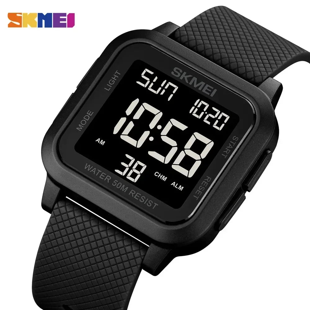 Orologio Digitale Uomo LED Sportivo Cronografo Sveglia