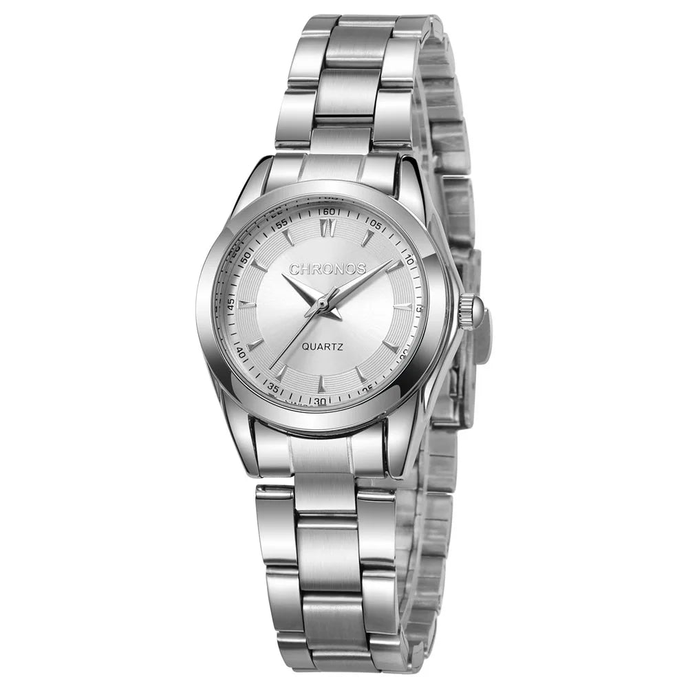 Orologio Donna Elegante Quarzo Acciaio Moda Casual 28mm