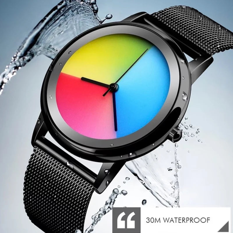 Orologio Donna 38mm Quarzo Colorato Acciaio