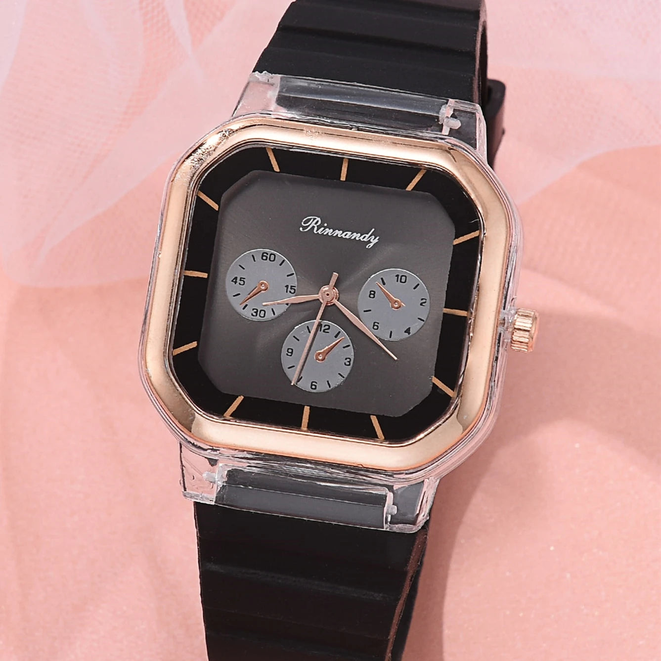 Orologio Donna Sportivo Quarzo Silicone Moda Quadrante 38 mm