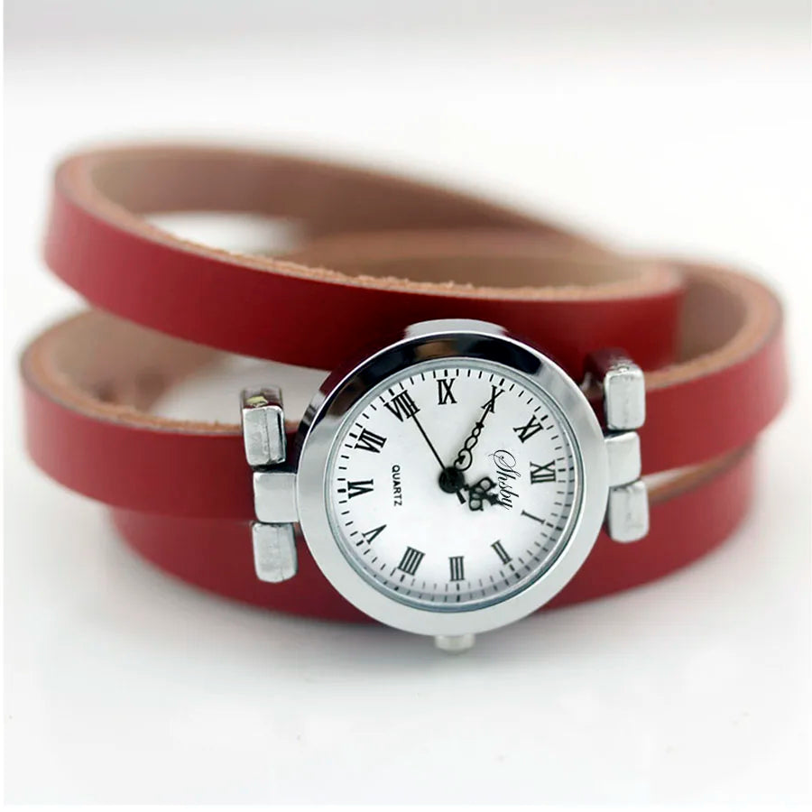 Orologio Donna Quarzo Elegante Moda Casual Cinturino Similpelle Quadrante 25mm