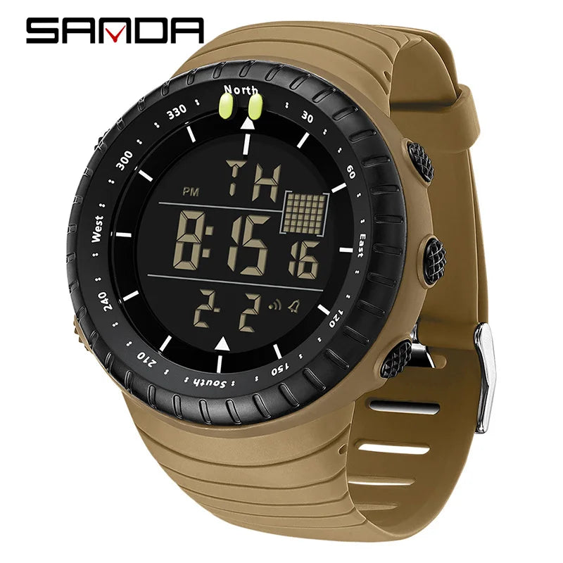 Orologio Uomo Sportivo Digitale LED Multifunzione Sveglia Cronografo Resistente