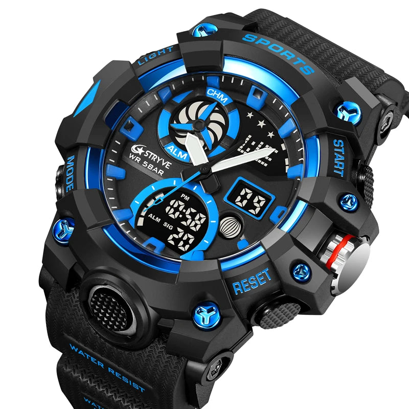 Orologio Sportivo Uomo Cronografo Digitale, Resistente all’acqua