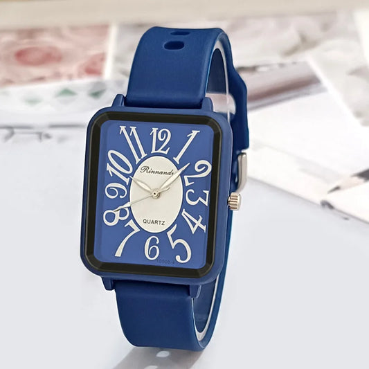 Orologio Donna Moda Al Quarzo Elegante Casual Quadrante 35mm Cinturino Silicone