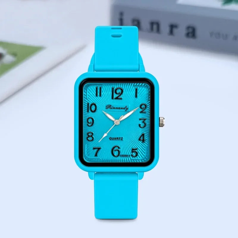 Orologio Donna Al Quarzo Con Cinturino In Silicone Casual Moda Semplice