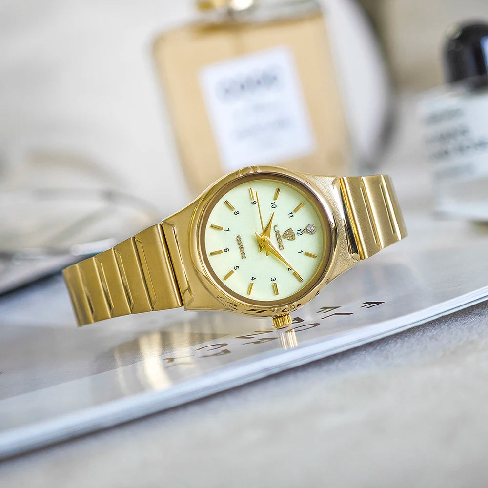 Orologio Donna Quarzo Elegante Acciaio Quadrante 25mm Moda Casual