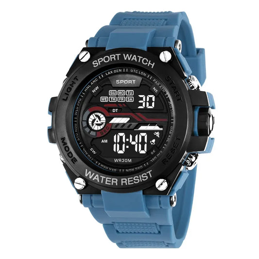 Orologio Sportivo Uomo Digitale LED Multifunzione Cronometro Sveglia
