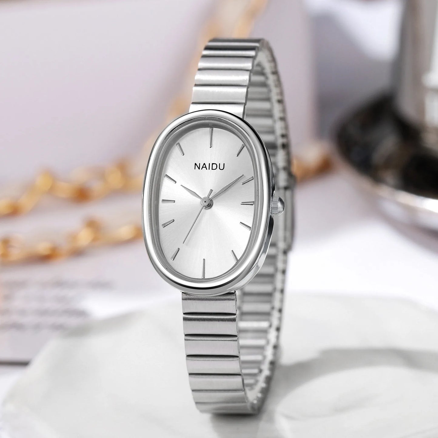 Orologio Donna Elegante Ovale Al Quarzo In Lega Classico Moda Casual Raffinato