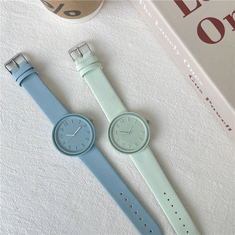 Orologio Donna Quarzo Moda Casual Quadrante Grande 40mm Cinturino Similpelle