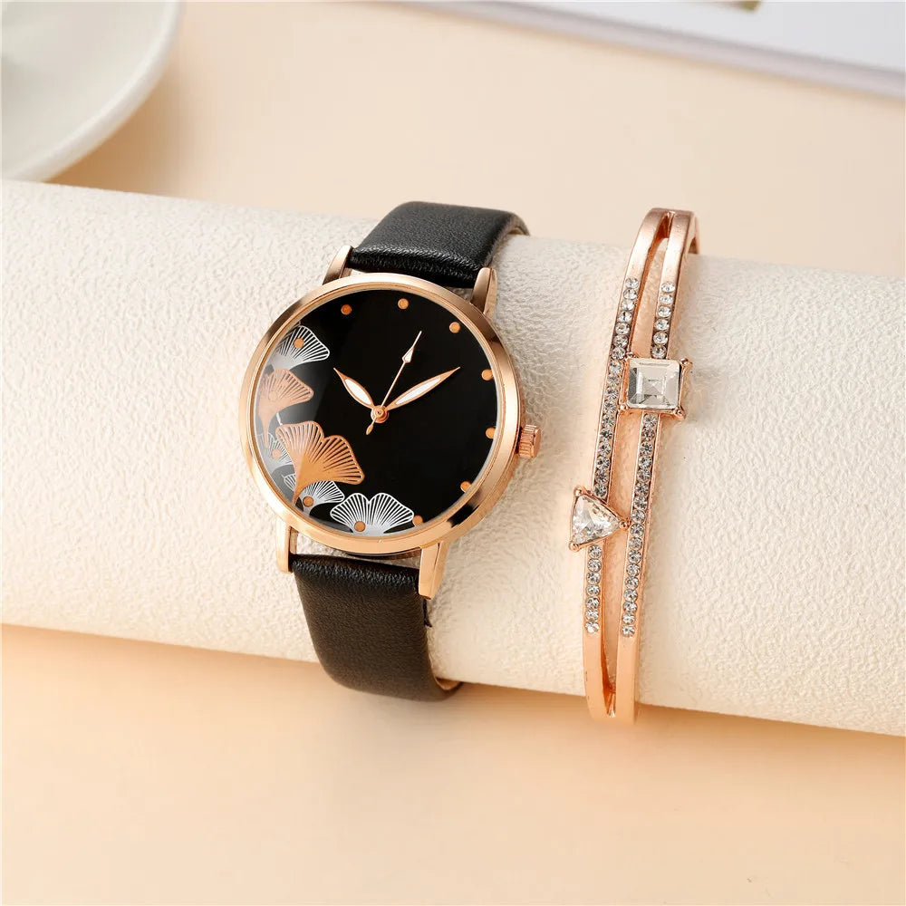 Orologio Donna Quarzo Cinturino Similpelle Elegante Moda Casual