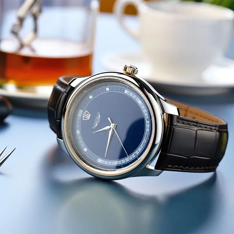 Orologio Uomo 42 mm Elegante Quarzo Similpelle
