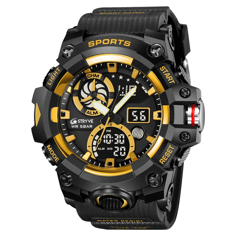 Orologio Sportivo Uomo Cronografo Digitale, Resistente all’acqua