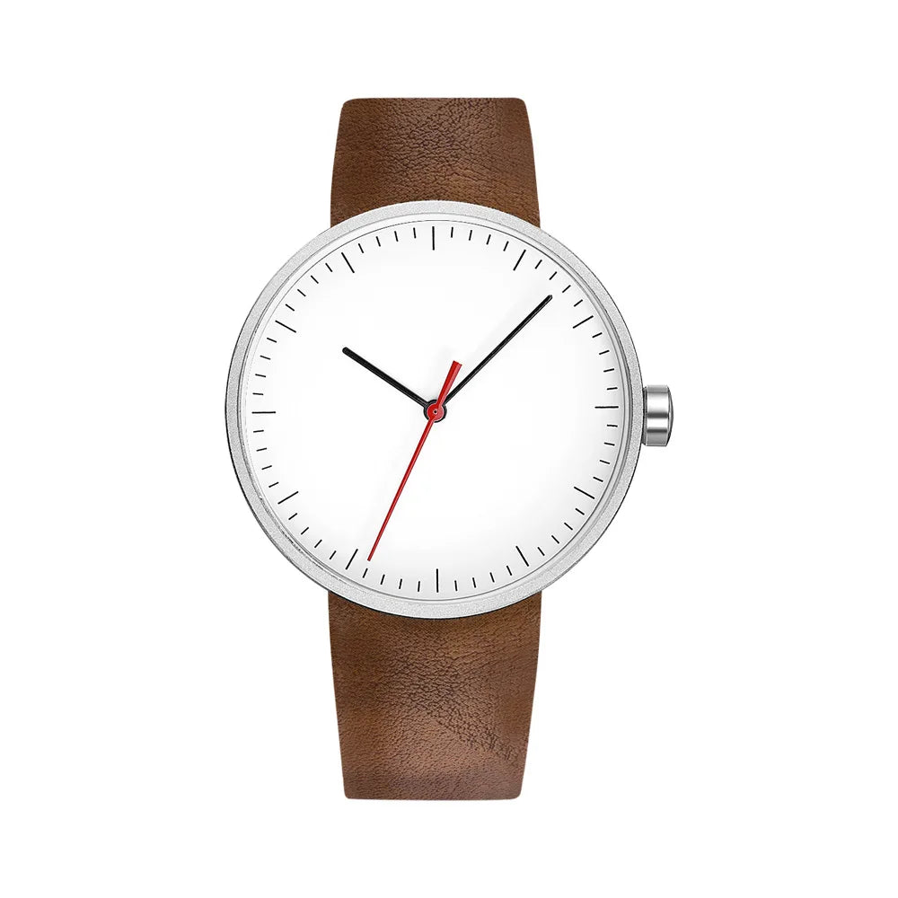 Orologio Uomo Quarzo Elegante Similpelle  Stile Minimal