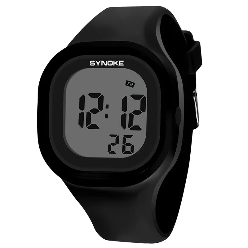 Orologio Digitale Donna in Silicone Sportivo Sveglia Cronometro LED