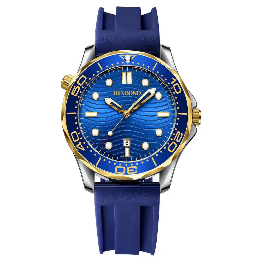 Orologio Uomo Quarzo Business Data Lancette Luminose Cinturino Acciaio o Silicone