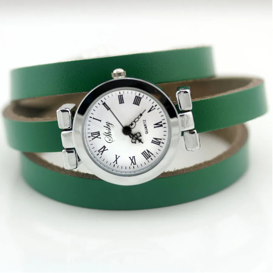 Orologio Donna Quarzo Elegante Moda Casual Cinturino Similpelle Quadrante 25mm