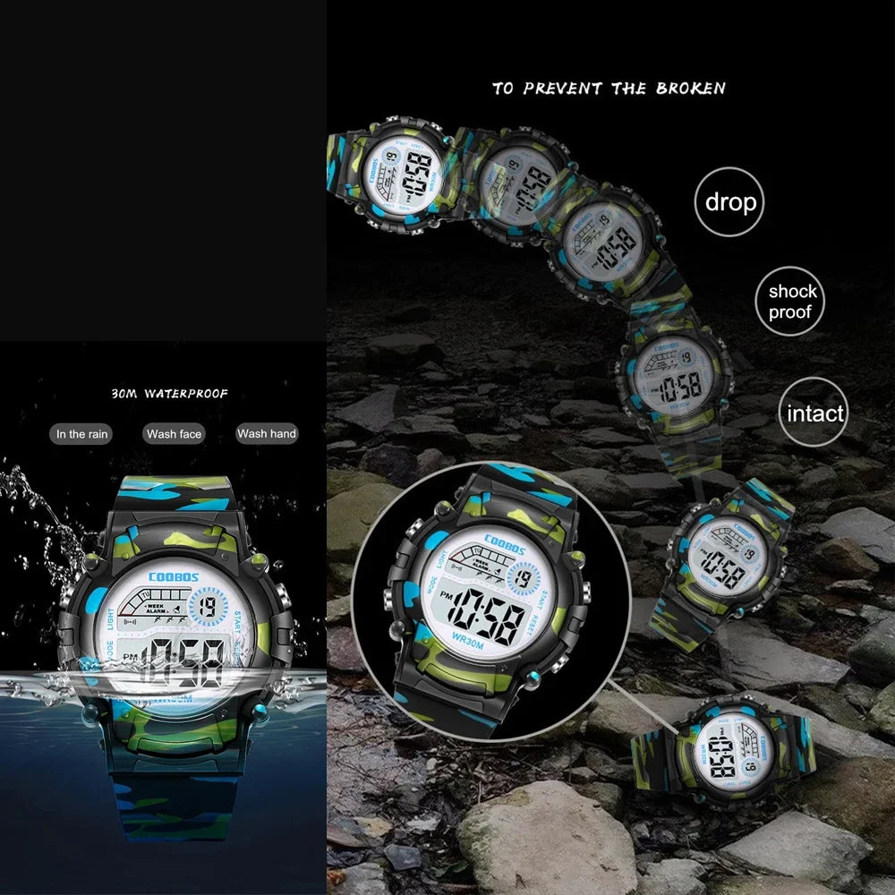 Orologio Digitale Sportivo Bambini LED Multifunzione