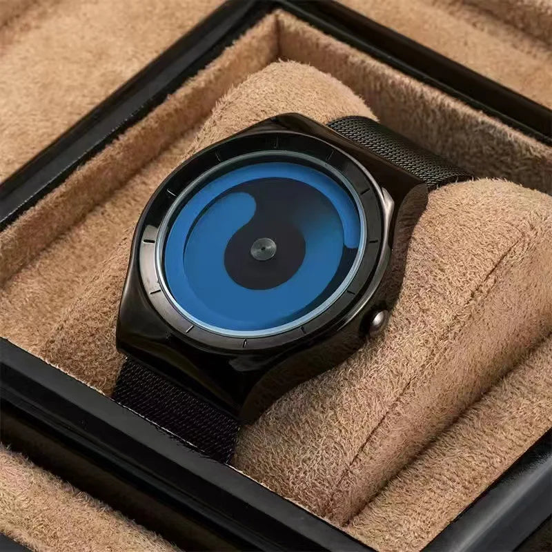 Orologio Uomo Creativo Moda Originale Quarzo Casual Cinturino e Cassa in Lega