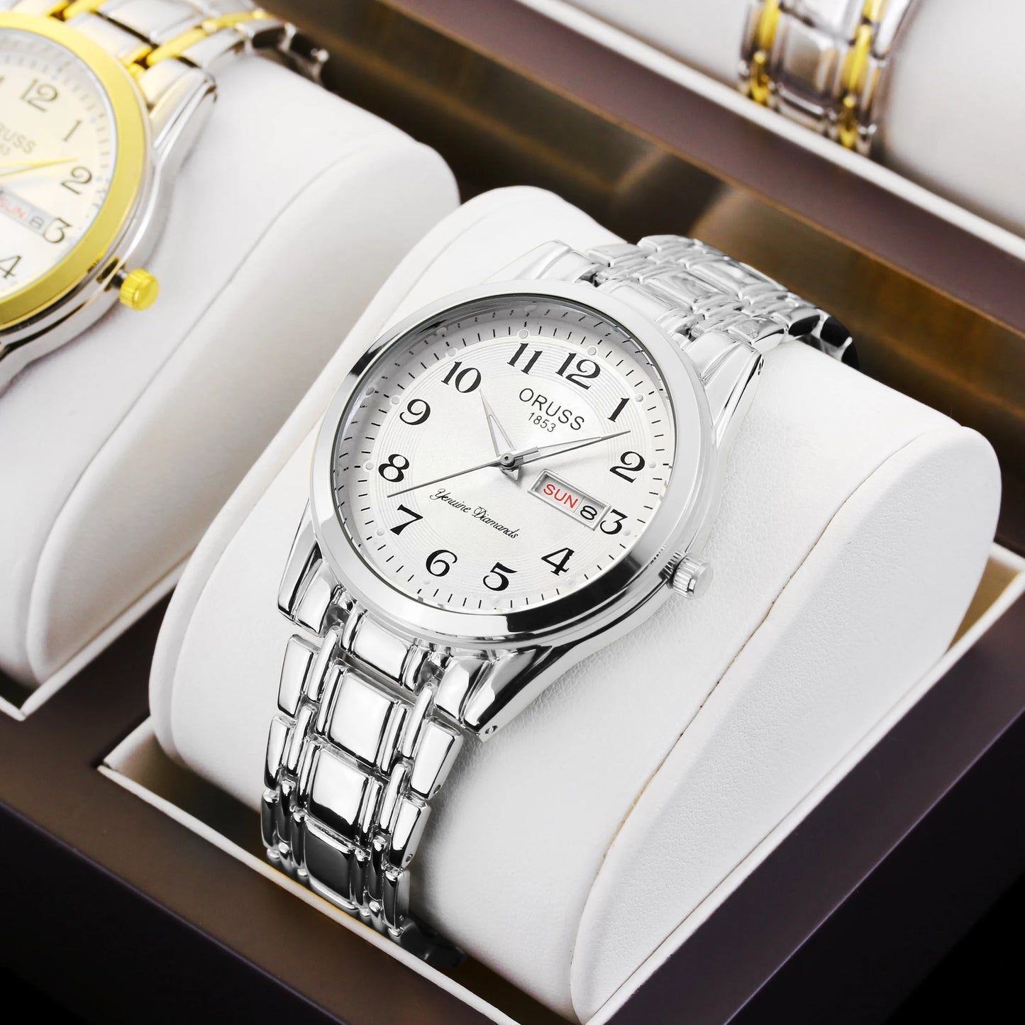 Orologio Uomo Al Quarzo Elegante Cinturino e Cassa in Lega Con Data Semplice