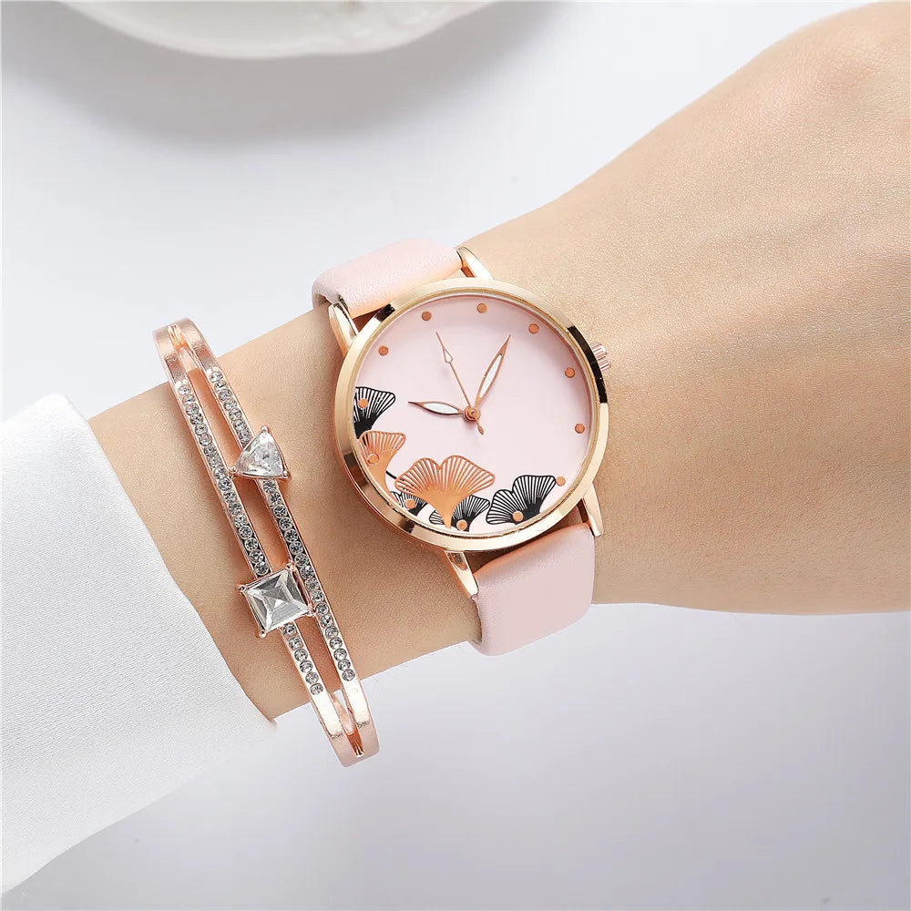 Orologio Donna Quarzo Cinturino Similpelle Elegante Moda Casual