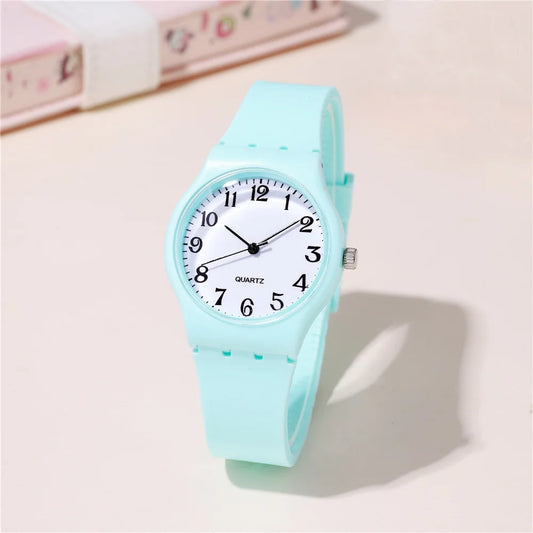 Orologio Bambini al Quarzo Cinturino Silicone Morbido Minimalista 34mm