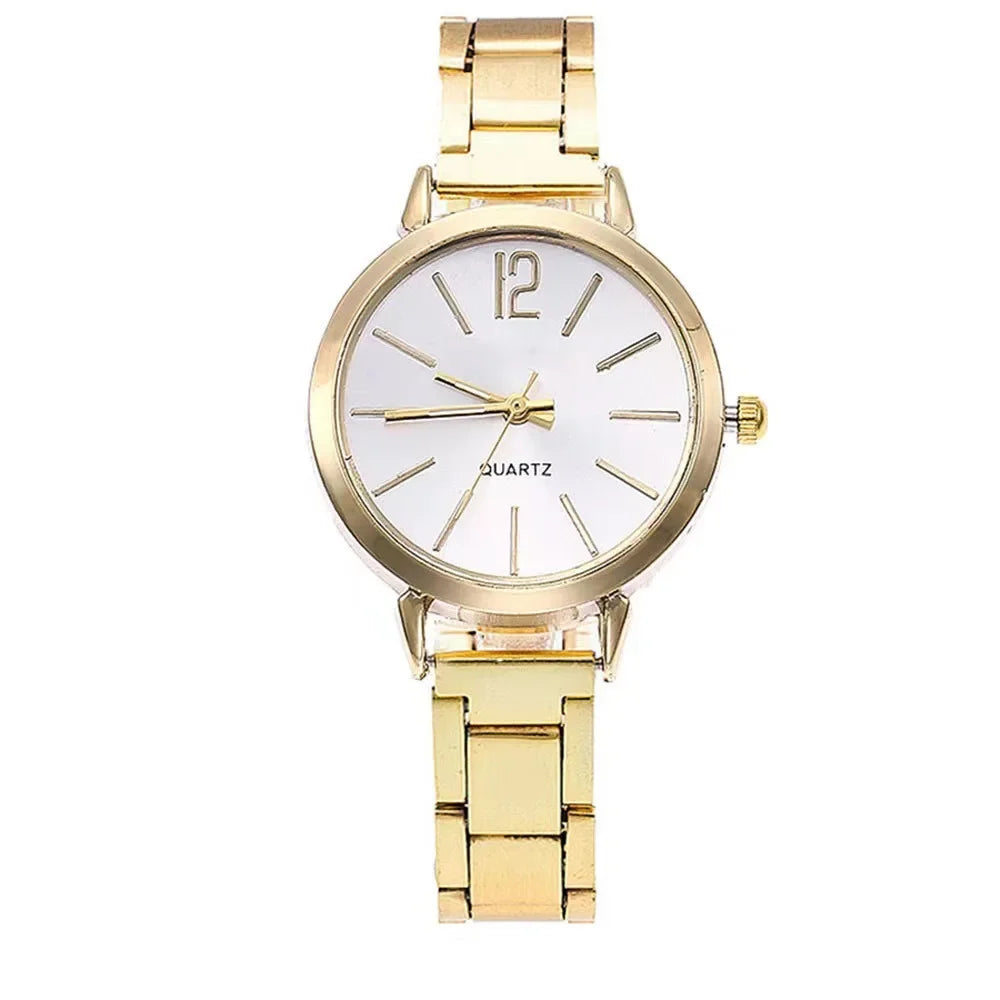 Orologio Donna Elegante Quarzo – Cinturino Acciaio Inossidabile Quadrante 30 mm