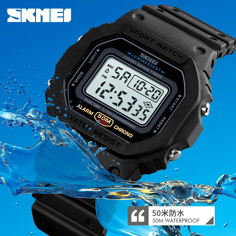 Orologio Digitale Uomo Sportivo LED Multifunzionale con Sveglia Cronografo Data