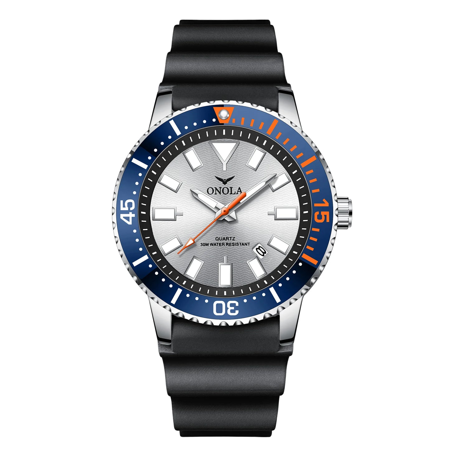 Orologio Uomo Quarzo Business con Data Lancette Luminose Cinturino Similpelle