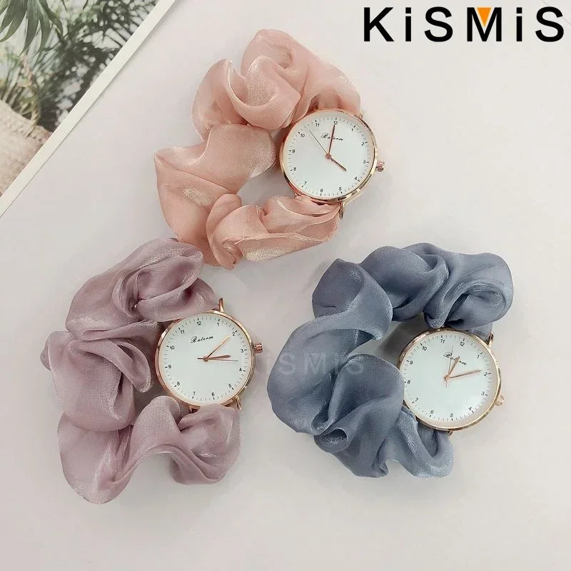 Orologio Digitale Donna Creativo al Quarzo Cinturino in Tessuto a Bracciale
