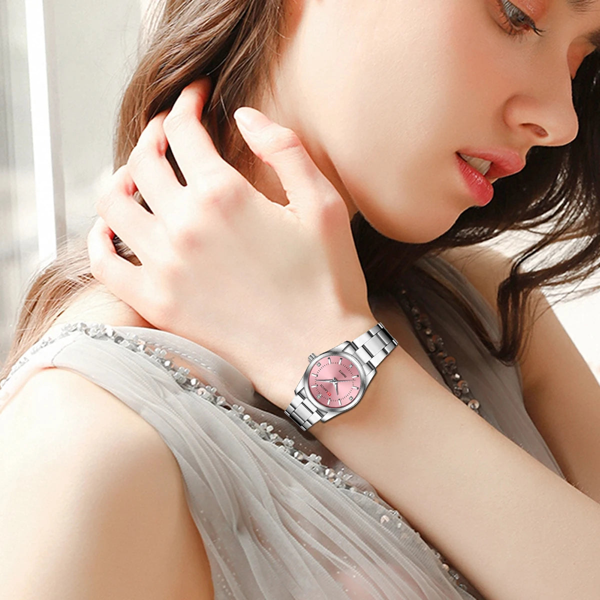 Orologio Donna Elegante Quarzo Acciaio Inossidabile 29mm Casual