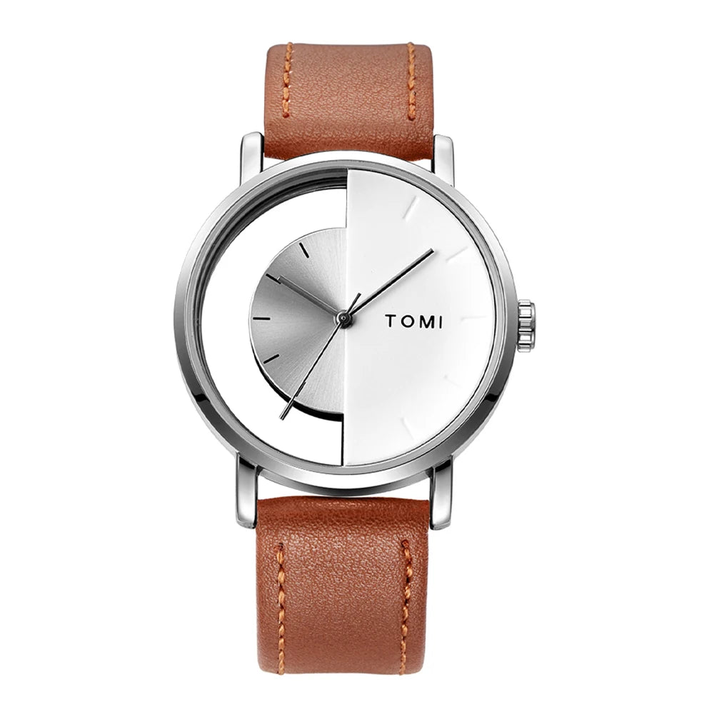 Orologio Uomo al Quarzo Moda Casual Quadrante 42mm Cinturino PU