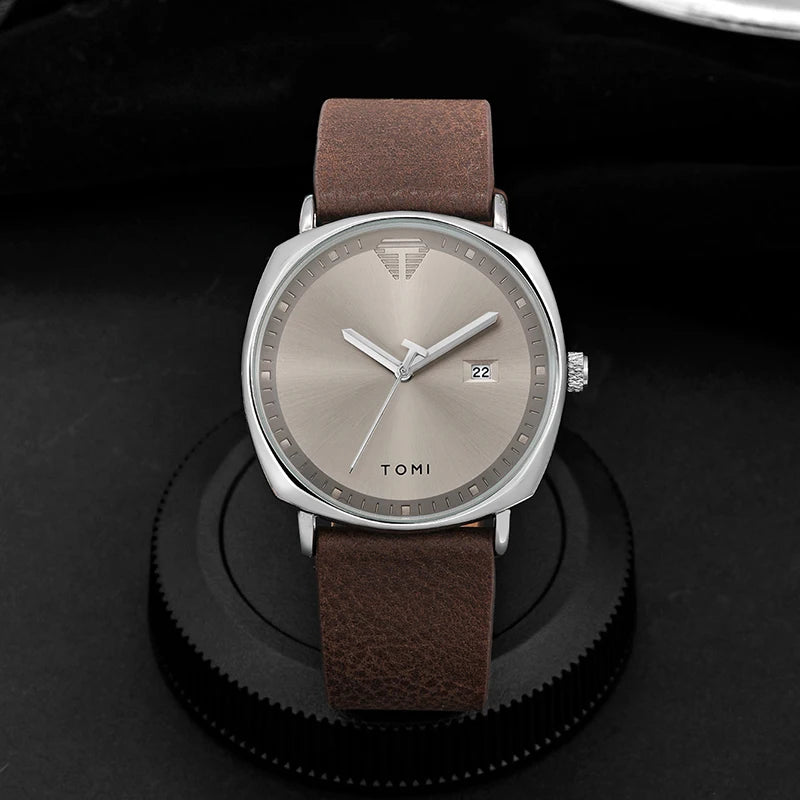 Orologio Uomo Minimalista Quarzo Elegante Casual Cinturino Similpelle