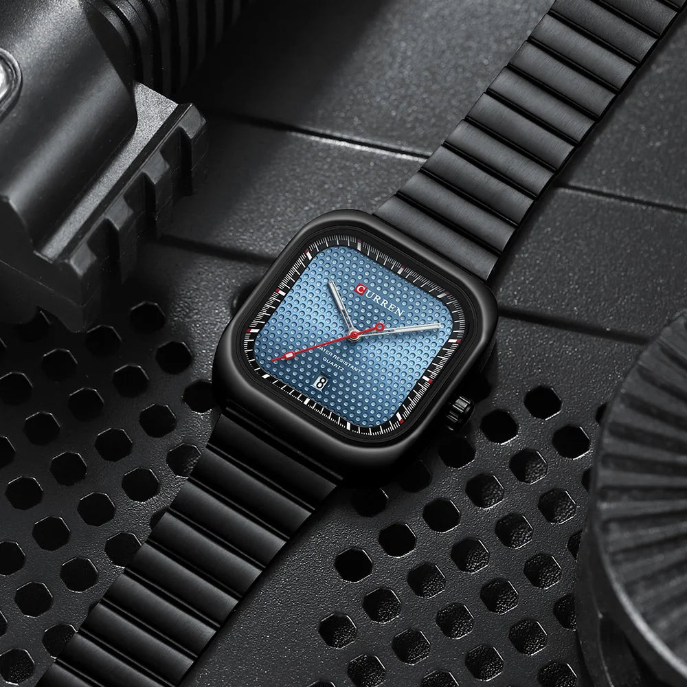 Orologio Uomo Quarzo Acciaio Inossidabile Quadrante 38mm Data Automatica