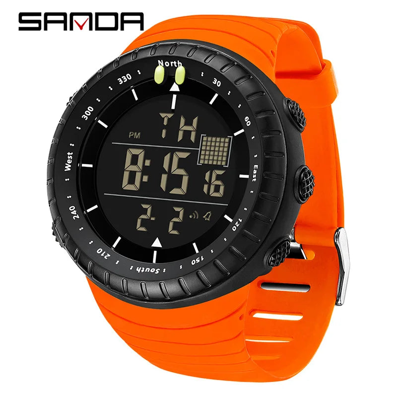 Orologio Uomo Sportivo Digitale LED Multifunzione Sveglia Cronografo Resistente