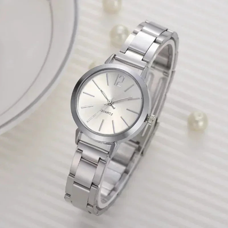 Orologio Donna Elegante Quarzo – Cinturino Acciaio Inossidabile Quadrante 30 mm