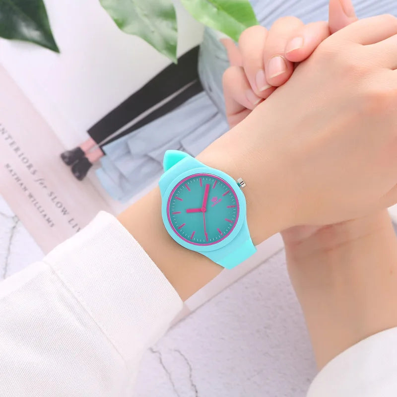 Orologio Donna Quarzo Casual Moda Cinturino Silicone